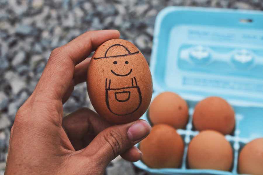 разрисованное яйцо