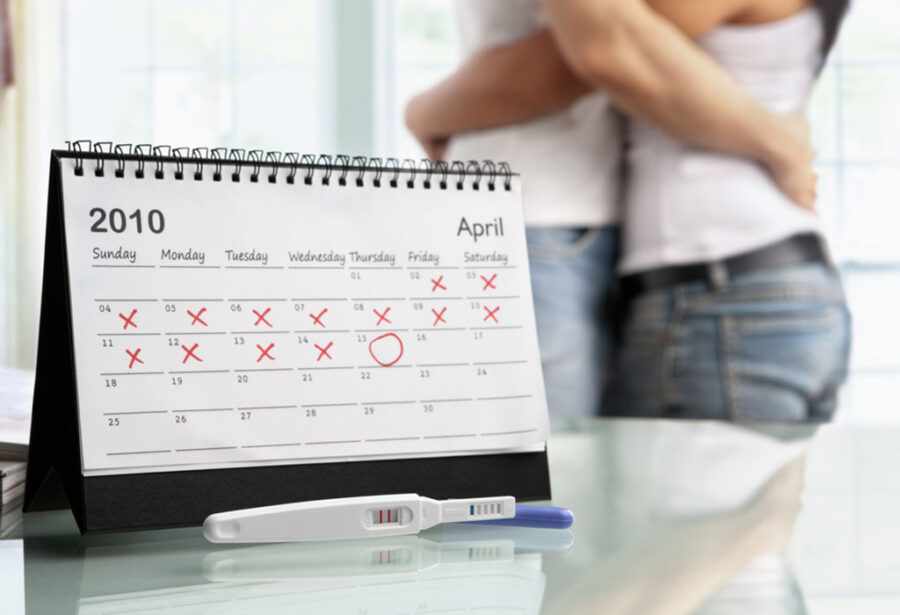 календарь и тест на беременность