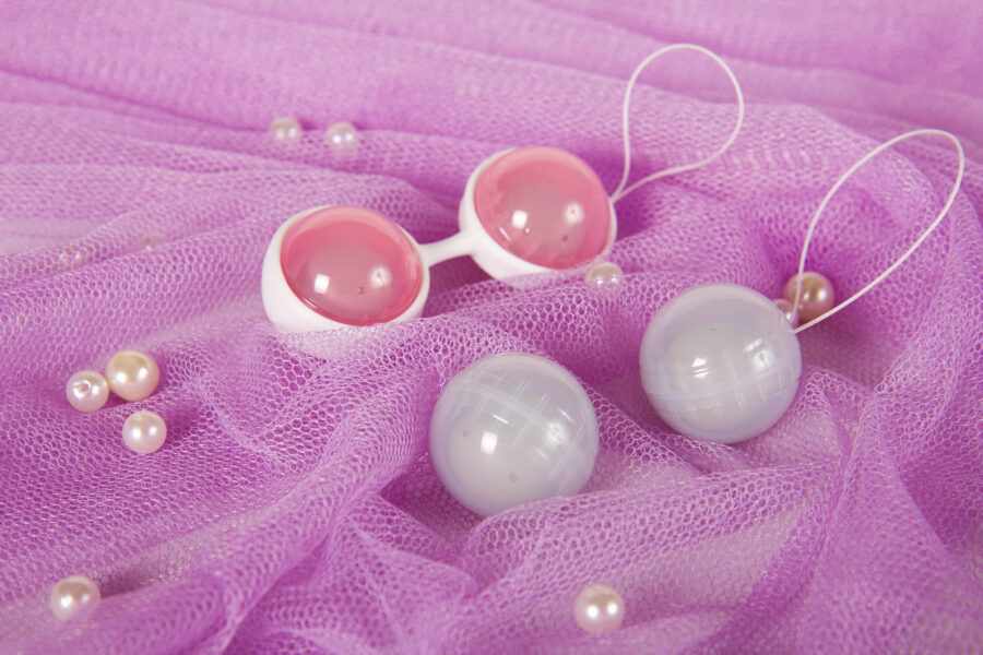 Vaginal balls on fabric