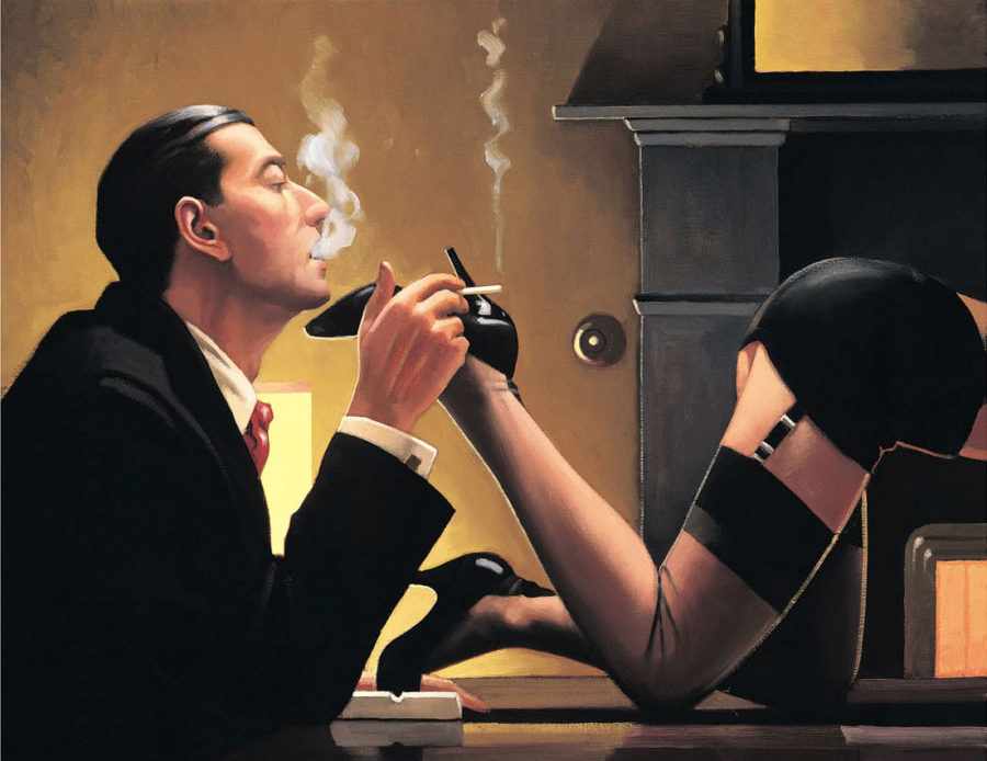 мужчина с сигарой девушка