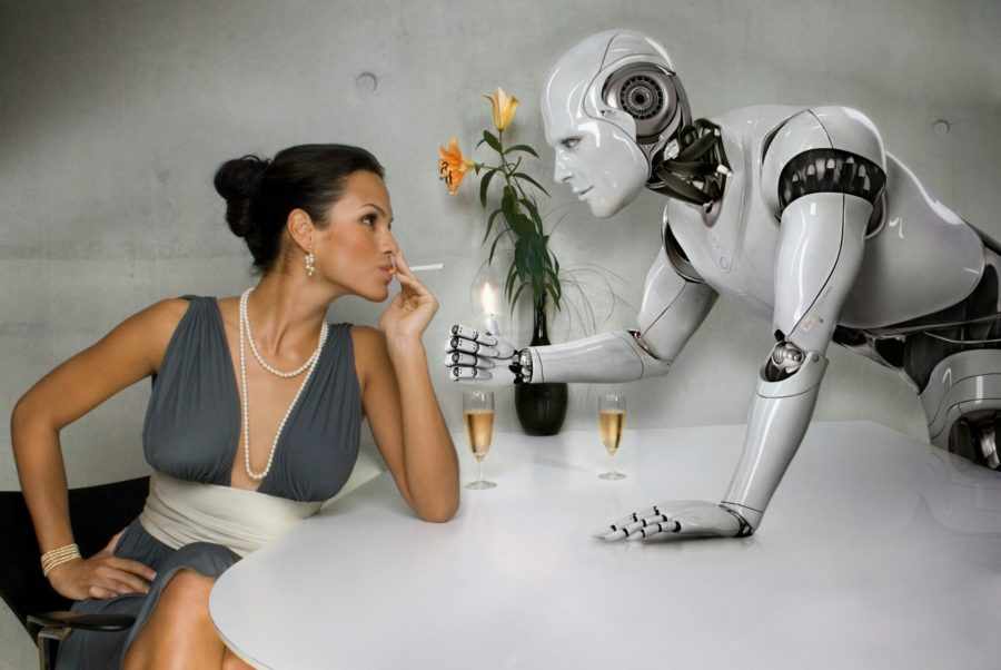 женщина и робот